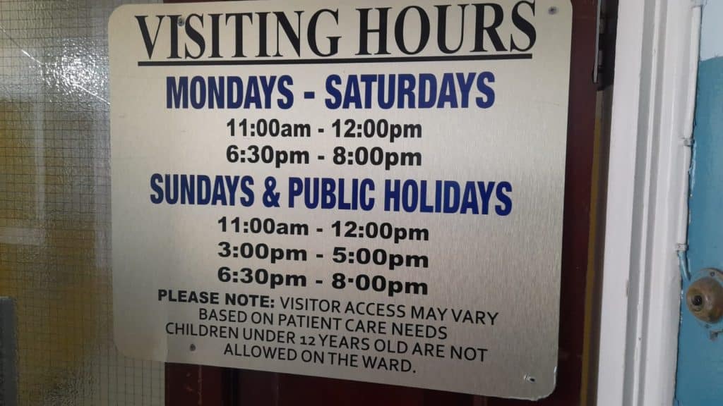 Hospital Ward Visiting Hours