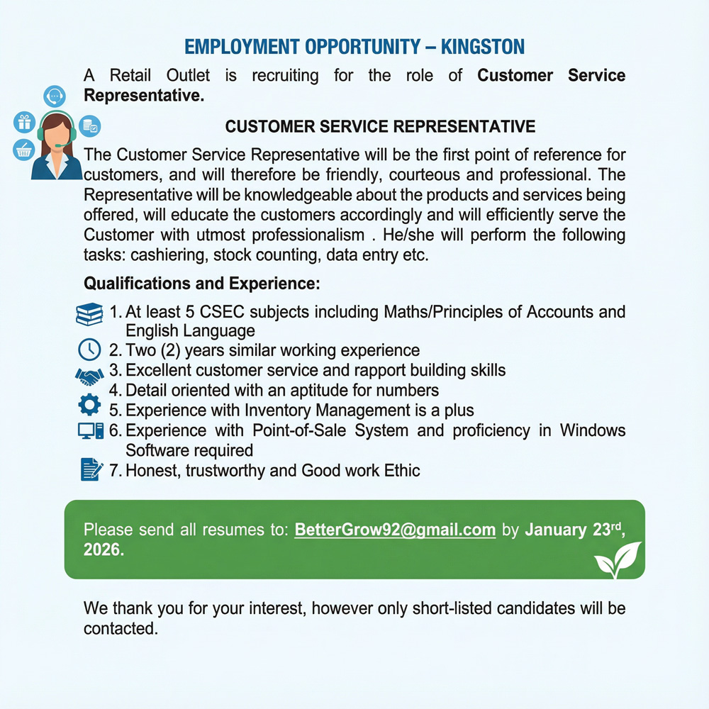 Experience with Point-of-Sale systems and proficiency in Windows software required