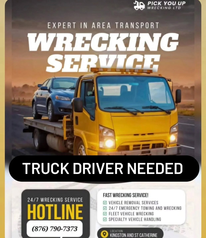 Professional Truck Driver Wanted – Wrecking Services