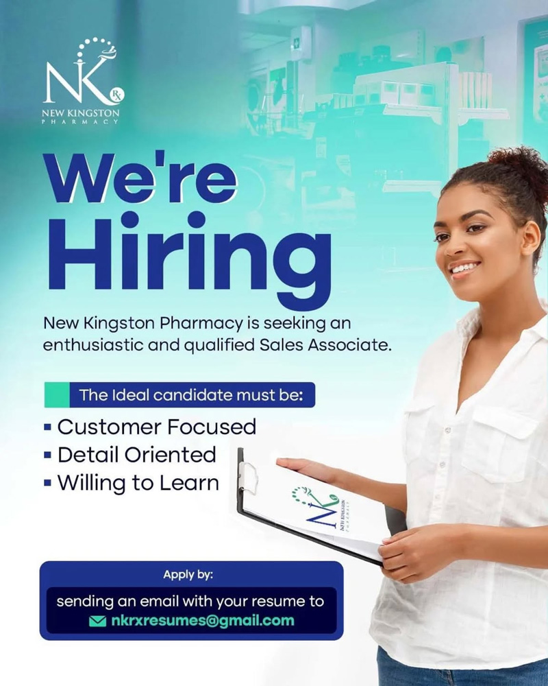 Sales Associate Job Vacancy – New Kingston Pharmacy