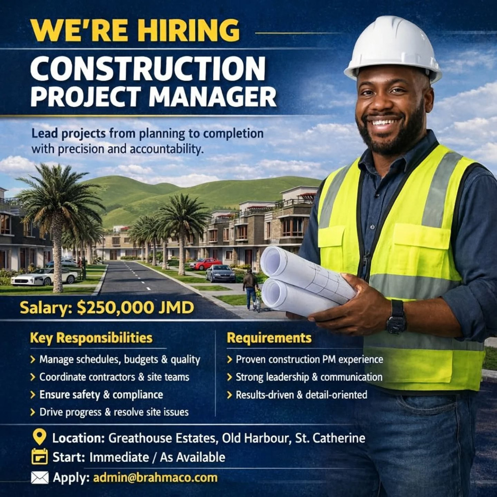 Construction Project Manager job in St. Catherine with competitive salary.