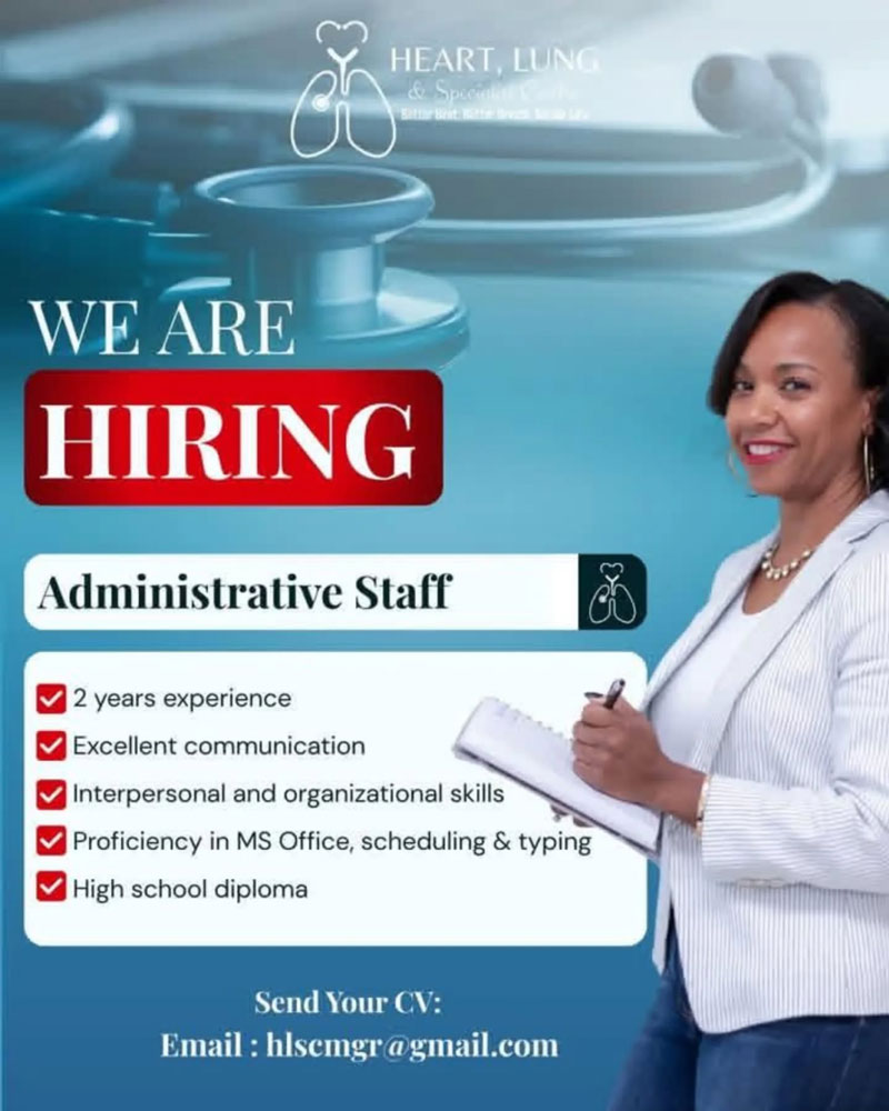 Administrative Staff Vacancy – Now Hiring