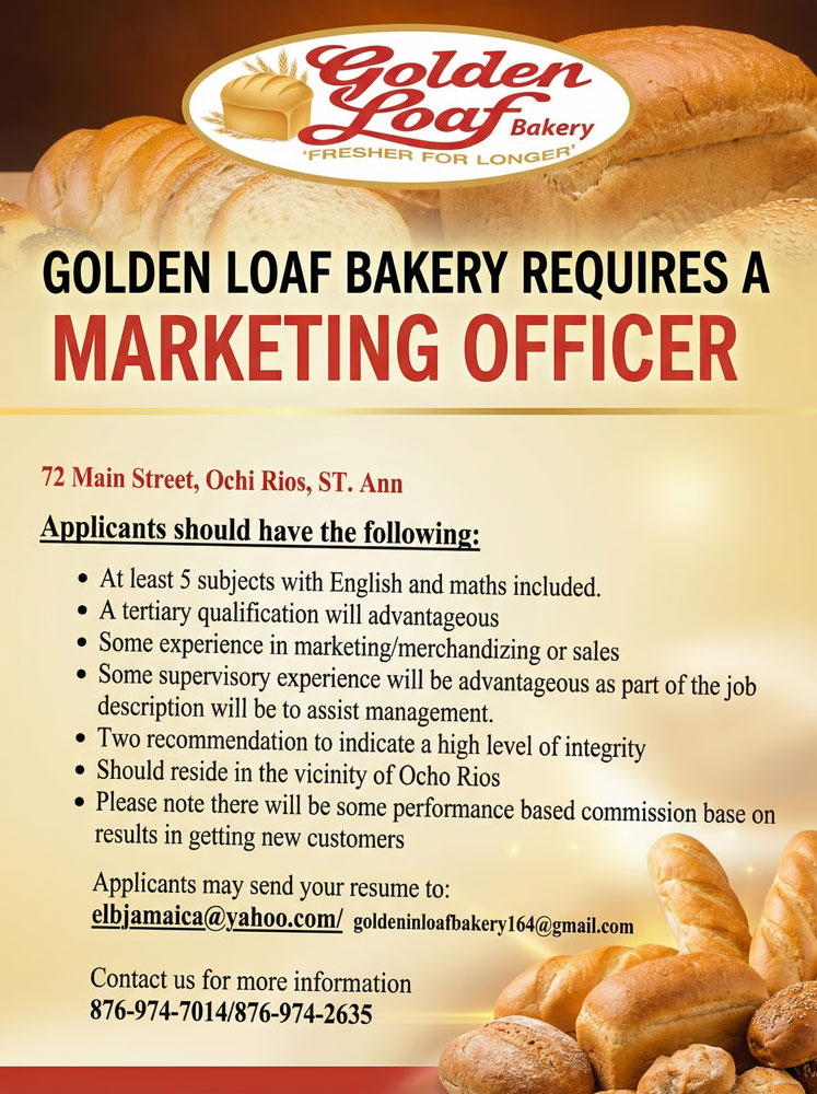Immediate Opening for Experienced Marketing Officer
