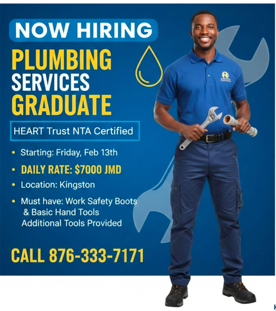 Now Hiring Plumbing Services Graduate – Kingston