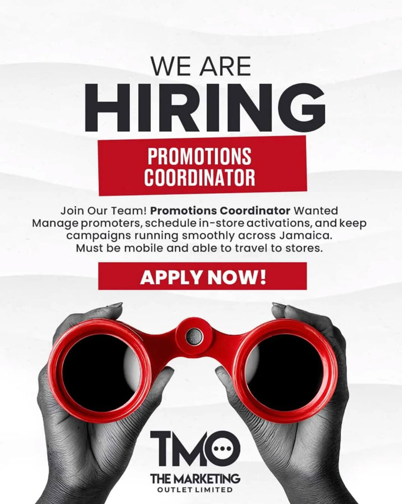 Now Hiring Promotions Coordinator – Jamaica