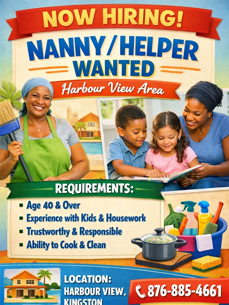 Helper Wanted in Harbour View