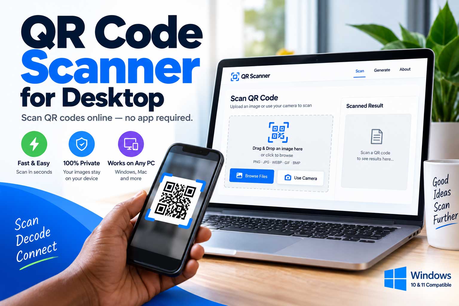 Free Desktop QR Code Scanner for Windows & PC
