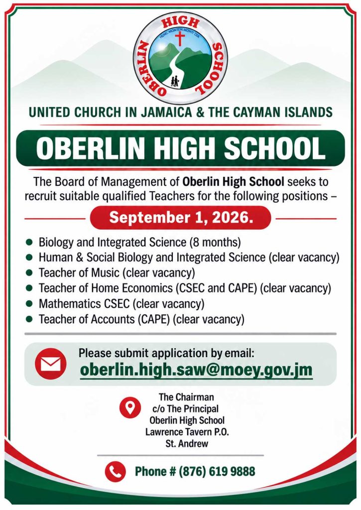 Oberlin High School Teacher Vacancies 2026